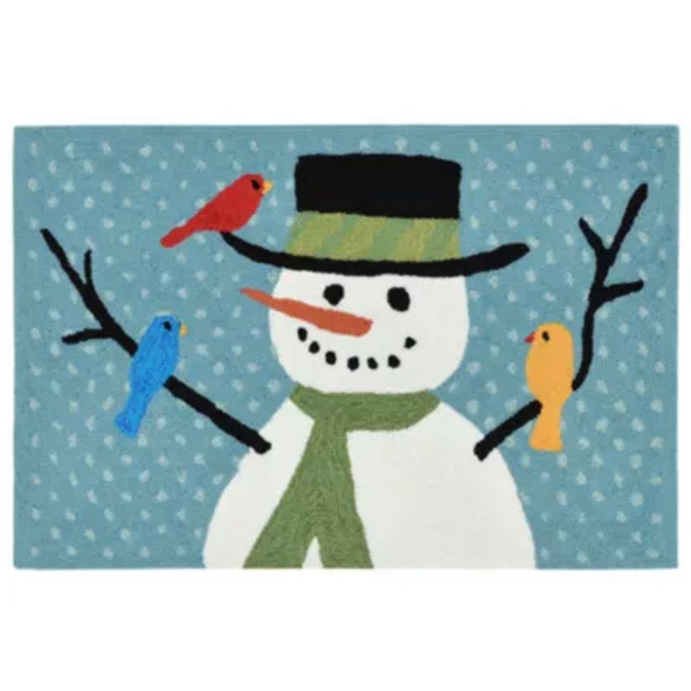 Liora Manne Frontporch Snowman And Friends Hand Tufted Indoor Outdoor Rectangular Accent Rug