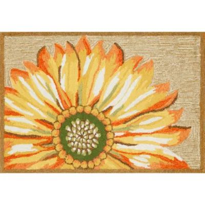Liora Manne Frontporch Sunflower Floral Hand Tufted Indoor Outdoor Rectangular Accent Rug