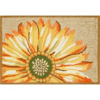 Liora Manne Frontporch Sunflower Floral Hand Tufted Indoor Outdoor Rectangular Accent Rug