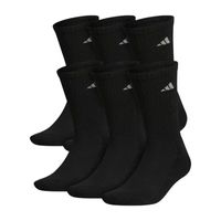 adidas Cushioned 6 Pair Big and Tall Crew Socks Mens