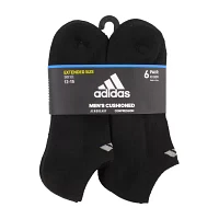 adidas 6 Pair Big and Tall No Show Socks Mens