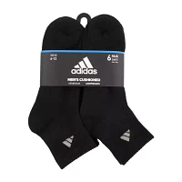 adidas 6 Pair Quarter Ankle Socks Mens