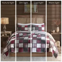 Woolrich Tulsa Oversized Plaid Print Cotton 3pc Quilt Set