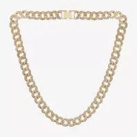 Stainless Steel 24 Inch Solid Curb Chain Necklace