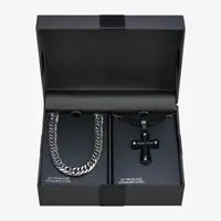 Stainless Steel Cross 2-pc. Jewelry Set