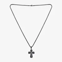 Stainless Steel Cross 2-pc. Jewelry Set