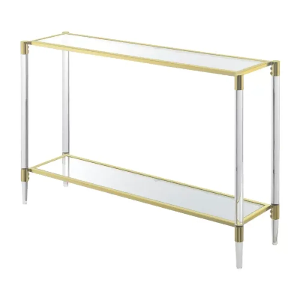 Royal Crest Glass Top Console Table