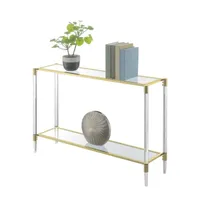 Royal Crest Glass Top Console Table