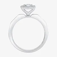 Unisex Adult 3/8 CT. T.W. Natural White Diamond 10K Gold Side Stone Bridal Set