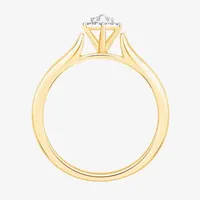 Unisex Adult 3/8 CT. T.W. Natural White Diamond 10K Gold Marquise Side Stone Bridal Set