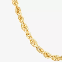 10K Gold 18 Inch Solid Rope Chain Necklace