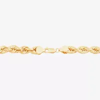 Made in Italy 10K Gold 9 Inch Hollow Rope Chain Bracelet