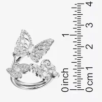 Womens 2 1/3 CT. T.W. Cubic Zirconia Sterling Silver Butterfly Cocktail Ring