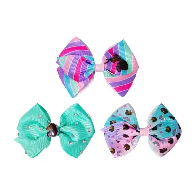 Afro Unicorn 3-pc. Clip-On Hair Bow Set