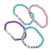 Afro Unicorn 4-pc. Mix and Match Bracelet Set