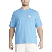 IZOD Saltwater Big and Tall Mens Crew Neck Short Sleeve Classic Fit Graphic T-Shirt