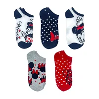 5 Pair Minnie Mouse Low Cut Socks Womens