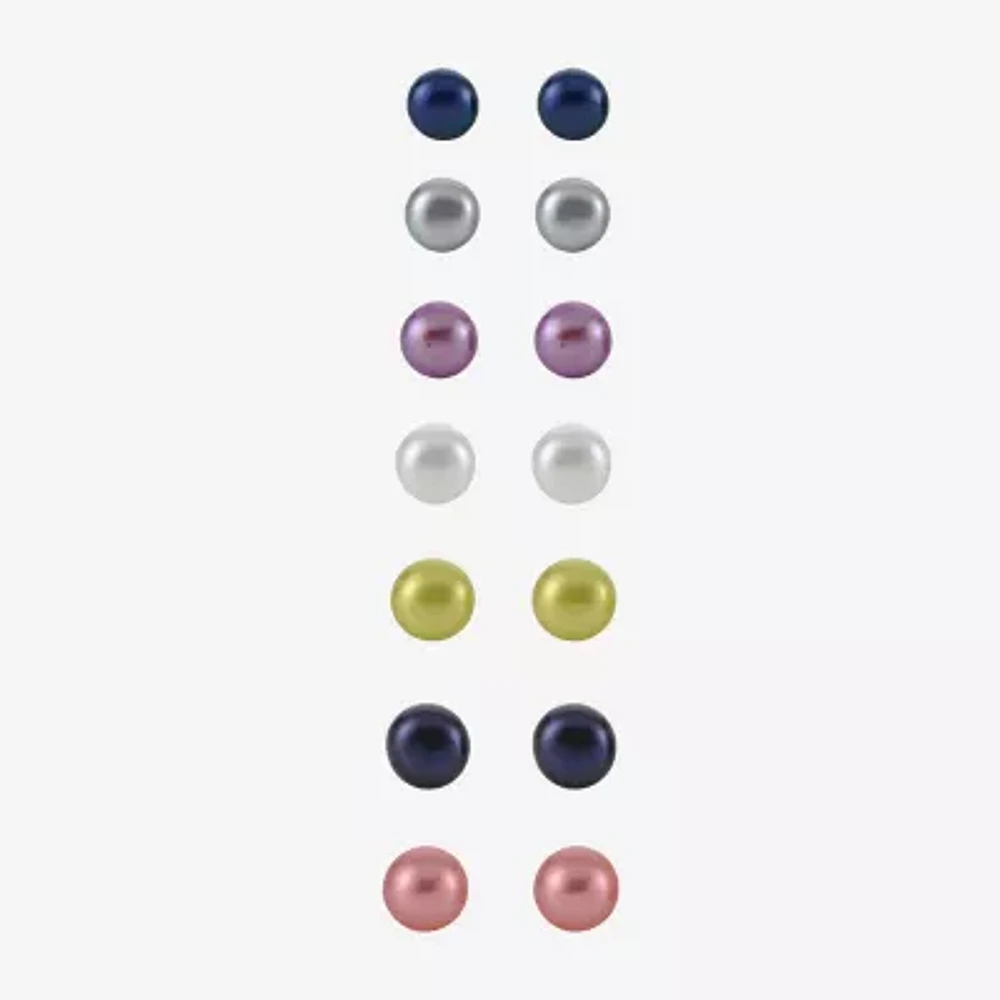 Cultured Freshwater Pearl 7-pr. Stud Earring Set