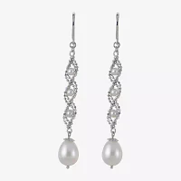 Sterling Silver Fresh Water Pearl Lace Earrings