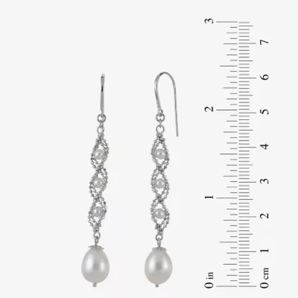 Sterling Silver Fresh Water Pearl Lace Earrings