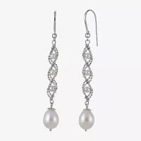 Sterling Silver Fresh Water Pearl Lace Earrings