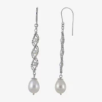 Sterling Silver Fresh Water Pearl Lace Earrings