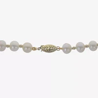 7-7.5Mm Cultured Freshwater Pearl Sterling Silver Necklace