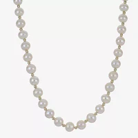 7-7.5Mm Cultured Freshwater Pearl Sterling Silver Necklace