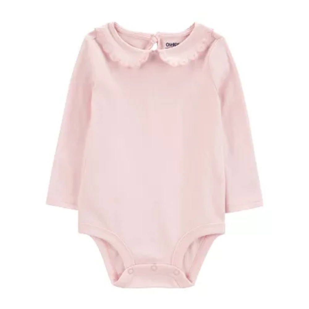 Oshkosh Baby Girls Round Neck Long Sleeve Bodysuit