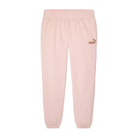 PUMA Big Girls Cuffed Fleece Jogger Pant