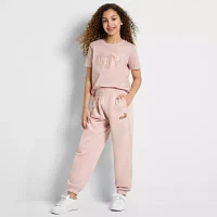 PUMA Big Girls Cuffed Fleece Jogger Pant