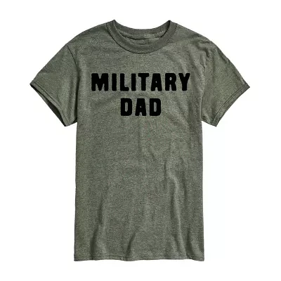 Mens Short Sleeve Military Dad Graphic T-Shirt