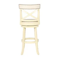 York Upholstered Swivel Bar Stool