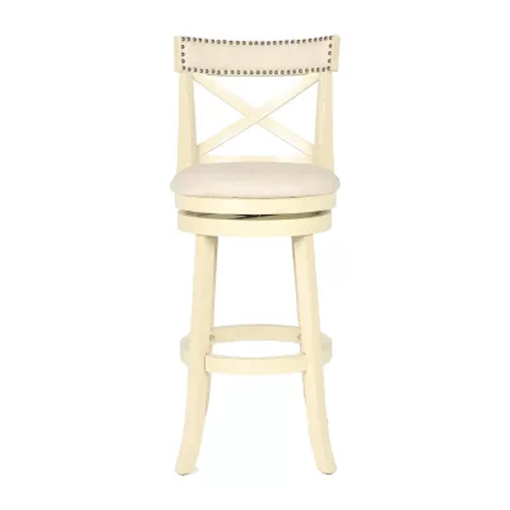 York Upholstered Swivel Bar Stool