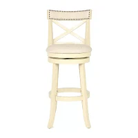 York Upholstered Swivel Bar Stool