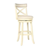 York Upholstered Swivel Bar Stool