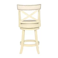 York Counter Height Upholstered Swivel Bar Stool