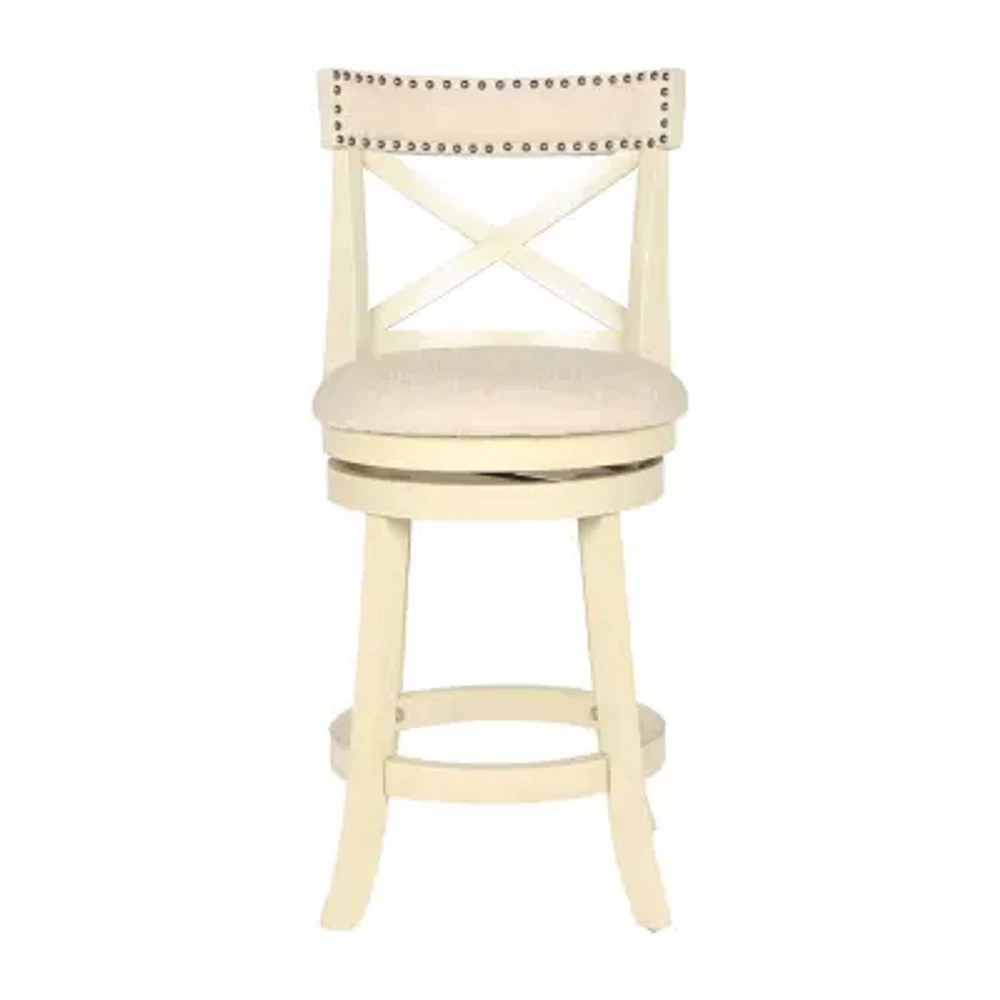 York Counter Height Upholstered Swivel Bar Stool