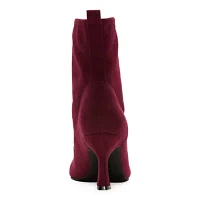 Worthington Womens Olympia Flared Heel Booties
