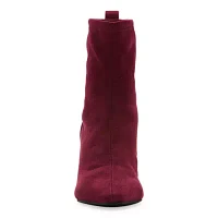 Worthington Womens Olympia Flared Heel Booties