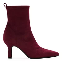 Worthington Womens Olympia Flared Heel Booties