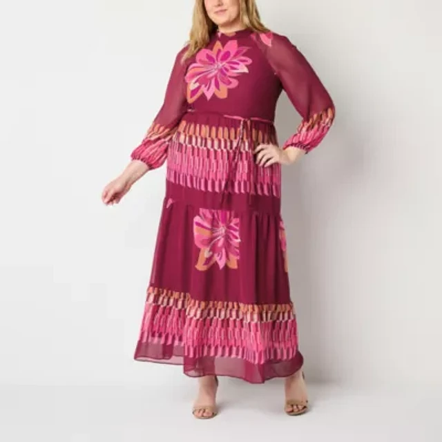 Home | Melonie T Womens Long Sleeve Floral Maxi Dress Plus at Plaza Del  Caribe in Ponce, PR