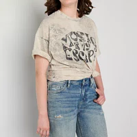 Arizona Oversized Womens Juniors Crew Neck Short Sleeve T-Shirt