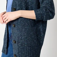 a.n.a Womens Long Sleeve Button Open Front Cardigan