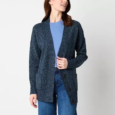 a.n.a Womens Long Sleeve Button Open Front Cardigan