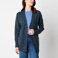 a.n.a Womens Long Sleeve Button Open Front Cardigan