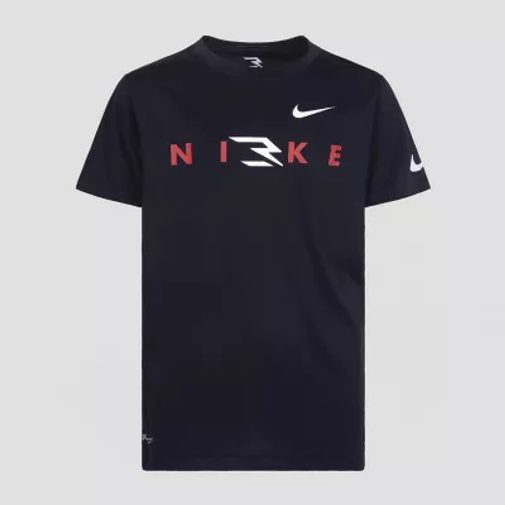Nike 3BRAND by Russell Wilson Big Boys Dri-Fit Crew Neck Short Sleeve Graphic T-Shirt