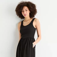 a.n.a Womens Sleeveless Midi A-Line Dress