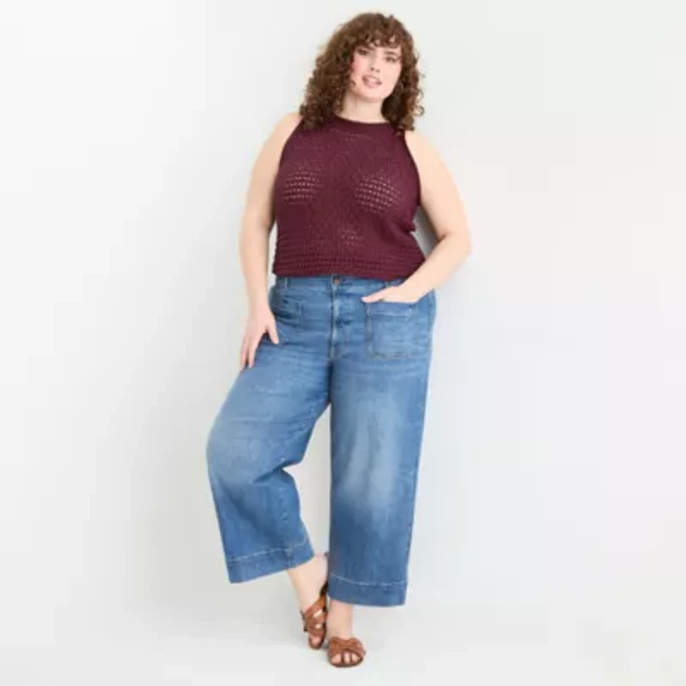 a.n.a - Plus Womens Highest Rise Cropped Jean