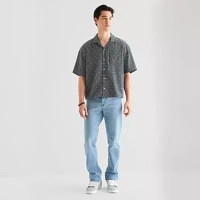 Arizona Mens Regular Fit Short Sleeve Button-Down Shirt